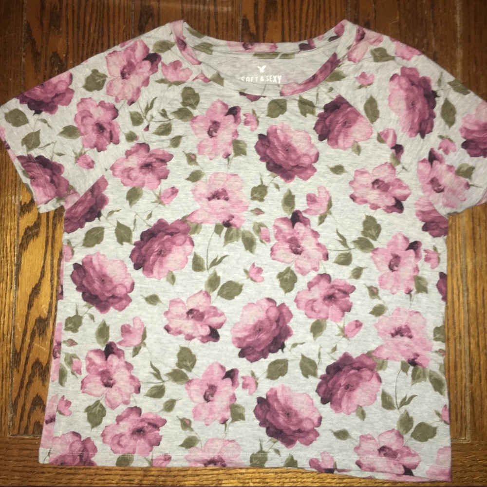 Floral Patterned T Shirt
